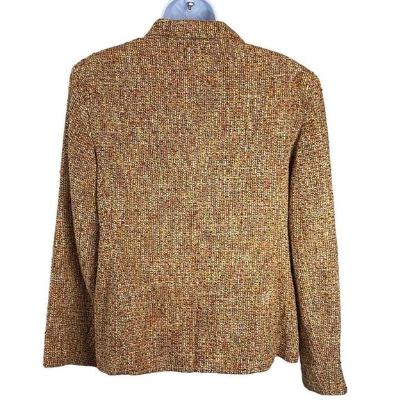 Jones New York Womens Boucle Tweed Blazer | 14 | Orange | Button Up | Vented - Picture 3 of 10
